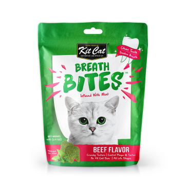 Kit Cat Treat Breath Bites Infused w/Mint Beef x4